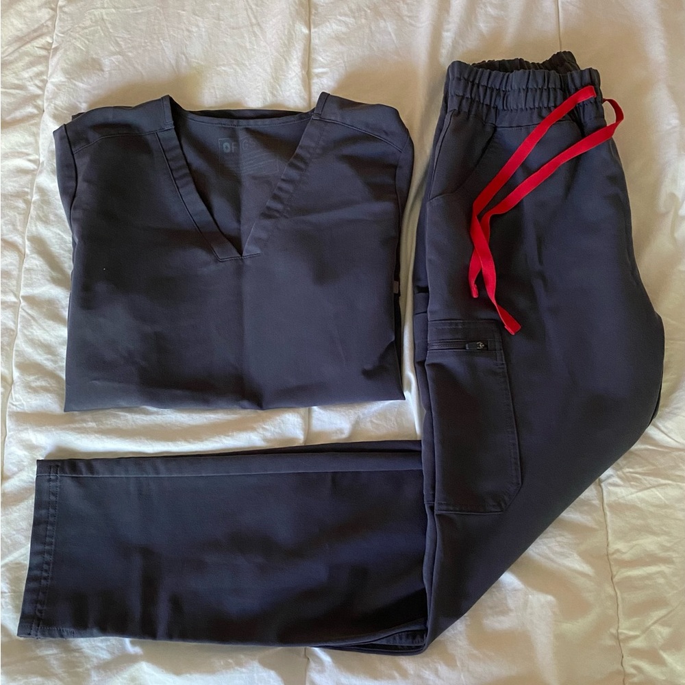 Charcoal - Three-Pocket Top and Charcoal Yola High Waisted Pants